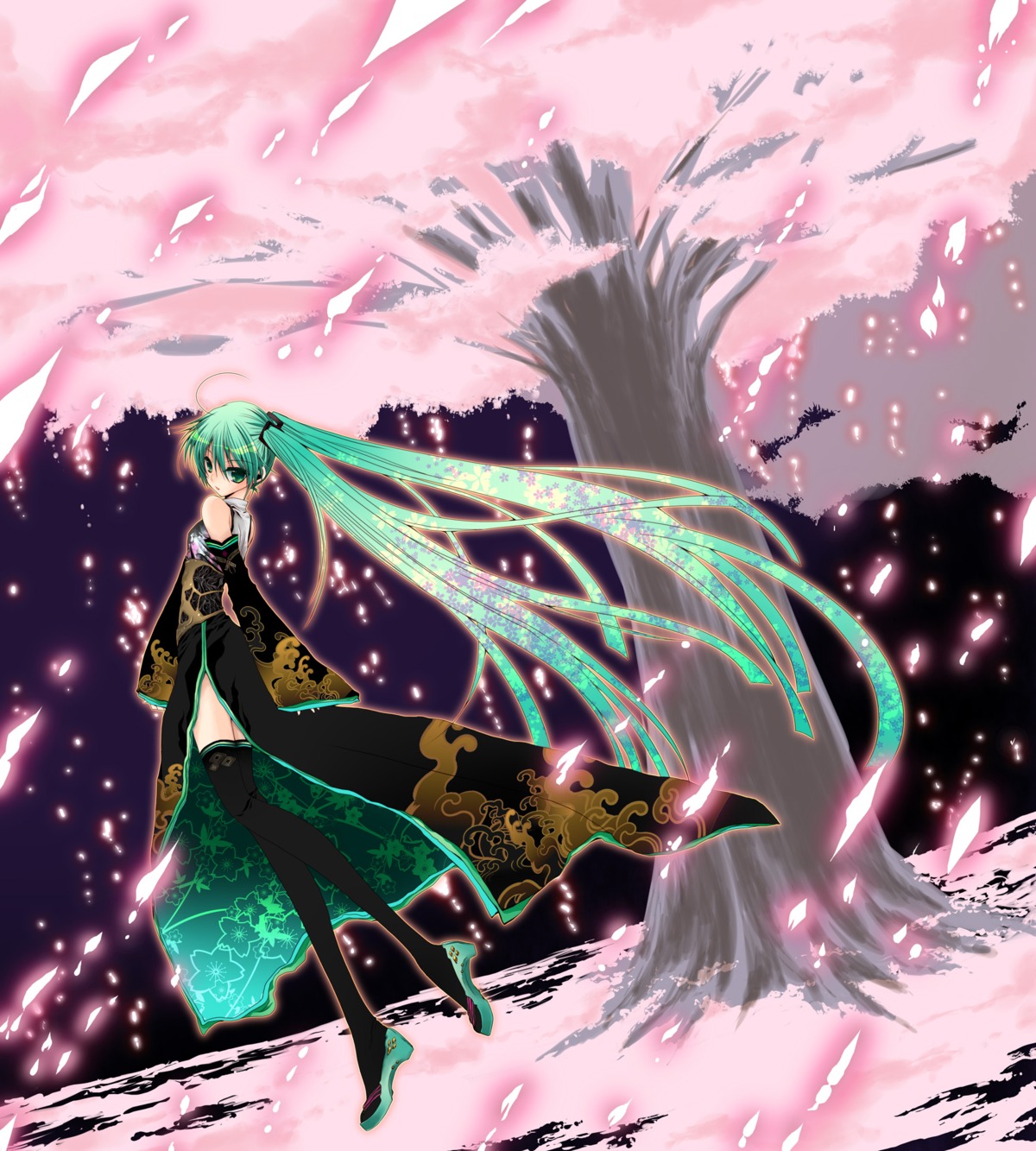 Usagi Suna Vocaloid Hatsune Miku Chinadress Thighhighs